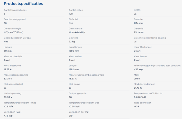 Jinko Solar 410w, 440w, 450w, 460w - Afbeelding 2