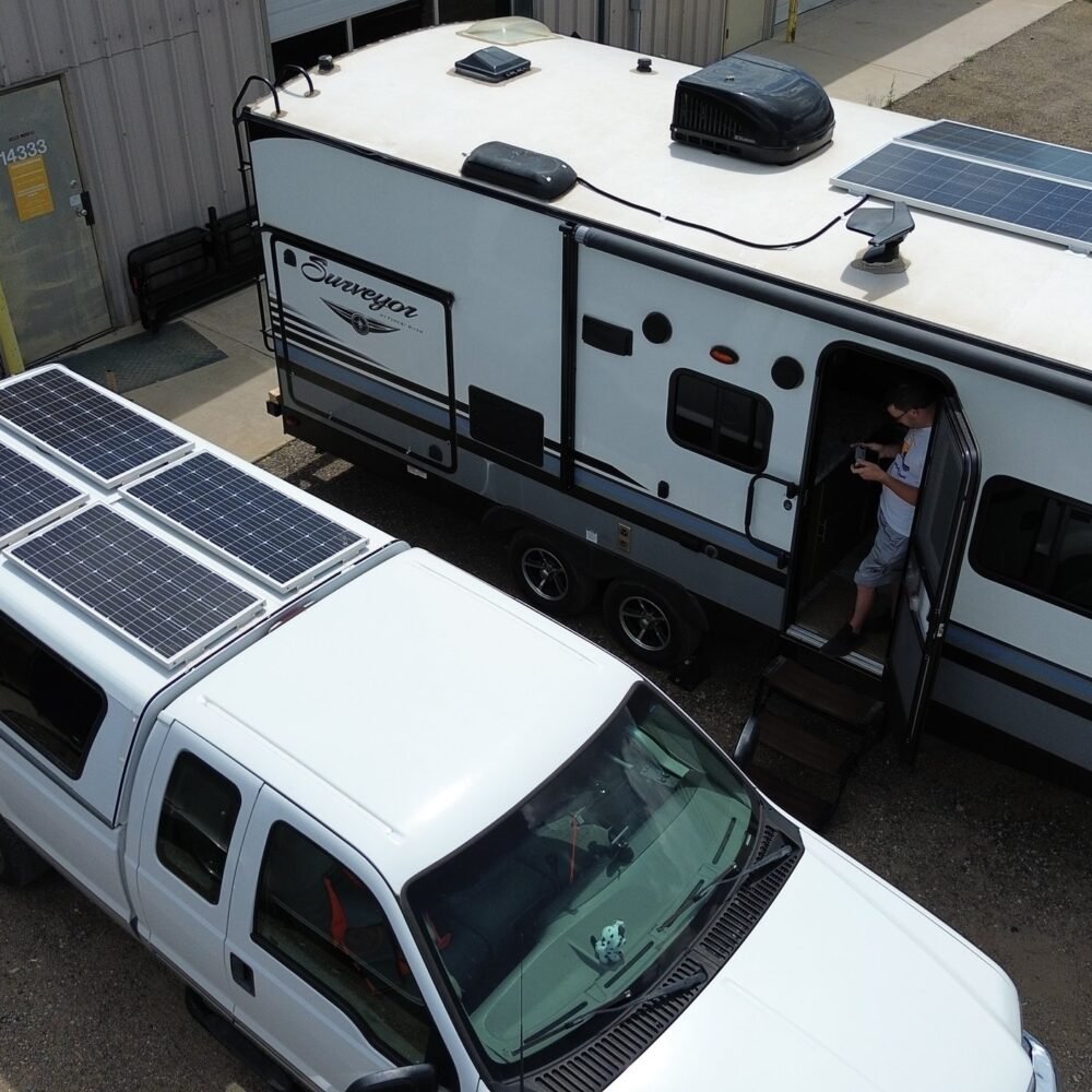 Camper-, Caravan- en Daktent Zonnegenerator Uitrusting